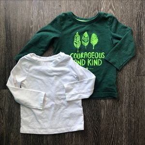 Two Long Sleeve Graphic T's 2T